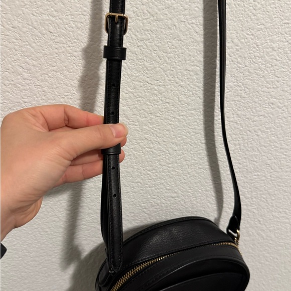 Coach Black Round Leather Crossbody Bag - Picture 4 of 16